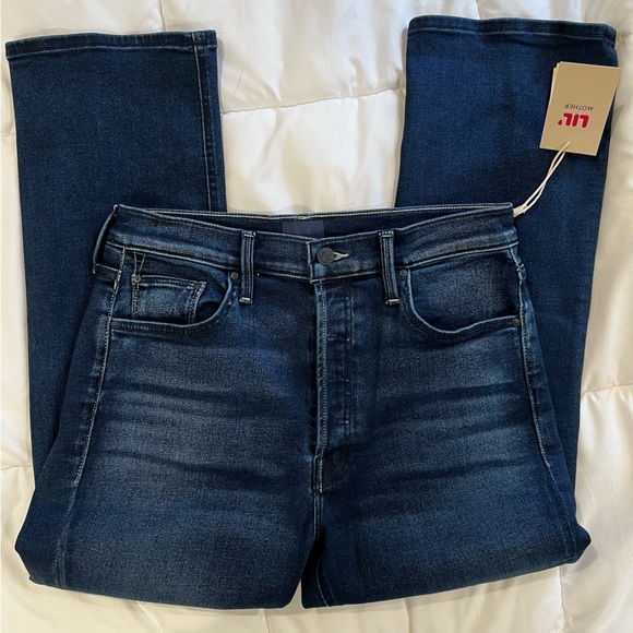 MOTHER Blue Ankle Cropped Pants - Picture 2 of 8